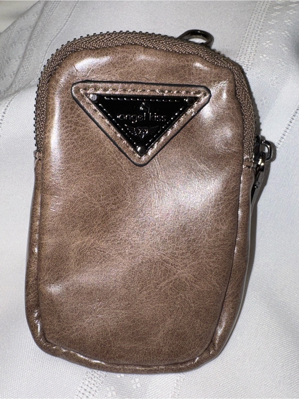 Angel Kiss Taupe Brown Leatherette Womens Mini Bag